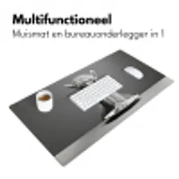 Alpaca - Pasta - Zwart - Wit - Grappig - Dieren Muismat XXL klein -sfeer4