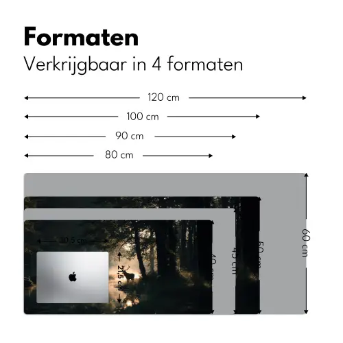 Hert - Bosbeek - Mystiek Muismat XXL klein -sfeer5
