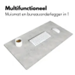 Grijs - Beton - Neutraal Muismat XXL klein 681 -sfeer4