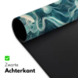 Kwallen - Zee - Wit - Golven Muismat XXL klein -sfeer2