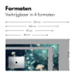 Kwallen - Zee - Wit - Golven Muismat XXL klein -sfeer5