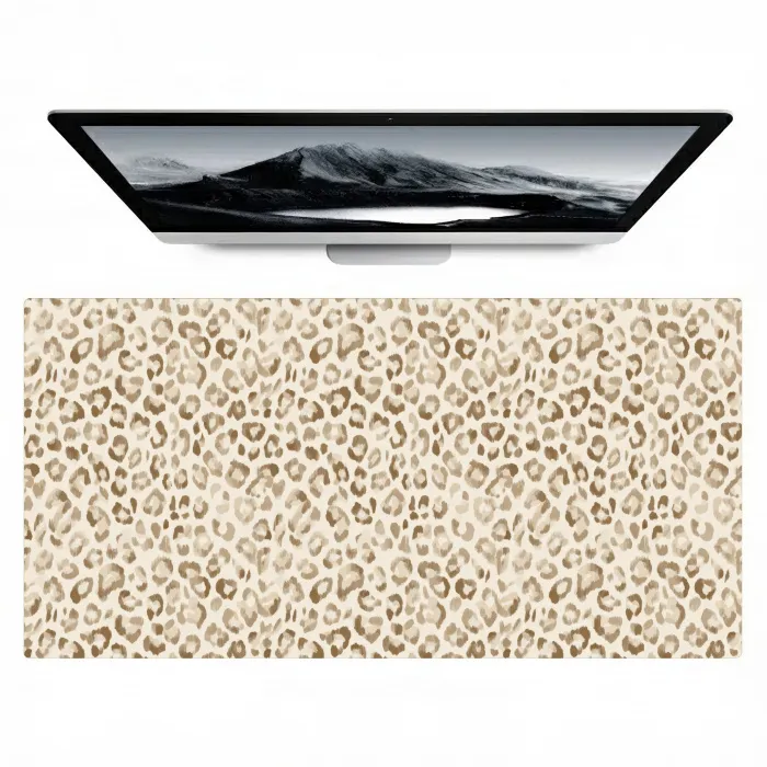 Luipaard - Klassiek - Beige Muismat XXL klein 681 -zzz3d