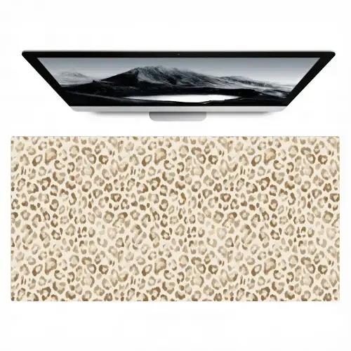 Luipaard - Klassiek - Beige Muismat XXL klein 681 -zzz3d