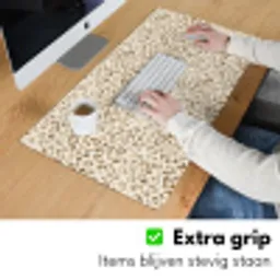 Luipaard - Klassiek - Beige Muismat XXL klein 681 -sfeer3