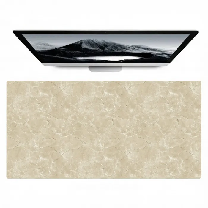 Lichtbeige - Marmer - Diffusie adering Muismat XXL klein 681 -zzz3d