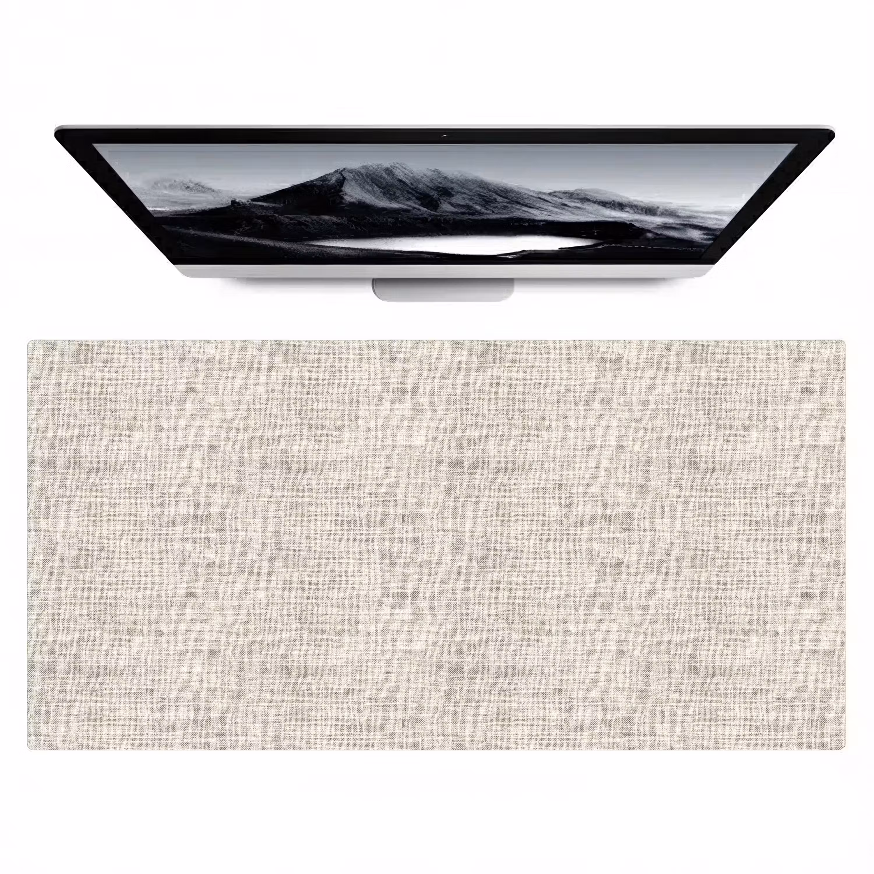 Desk Mat - Linen - Texture - Beige
