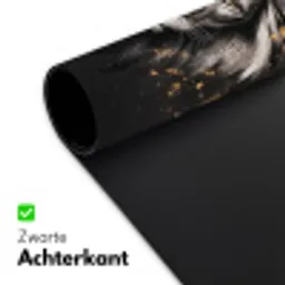 Leeuw - Portret - Verfspatten - Grijs Muismat XXL klein -sfeer2