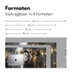 Leeuw - Portret - Verfspatten - Grijs Muismat XXL klein -sfeer5