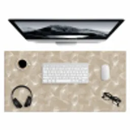 Organisch - Textuur - Beige Muismat XXL klein 681 -3d