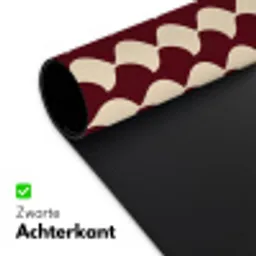 Rood - Tegelpatroon - Crème Muismat XXL klein 681 -sfeer2