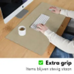 Zandkleur - Korrelige structuur - Beton Muismat XXL klein 681 -sfeer3