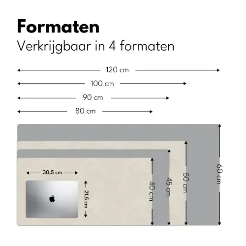 Zandkleurig - Modern - Egaal Muismat XXL klein 681 -sfeer5