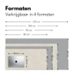Zandkleurig - Modern - Egaal Muismat XXL klein 681 -sfeer5