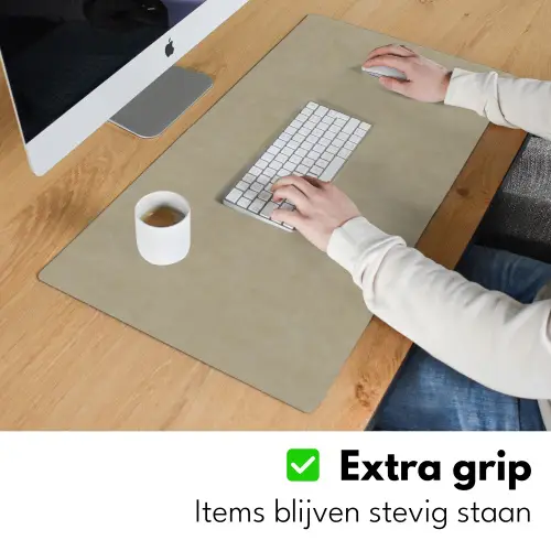 Taupekleur - Gewolkt textuur - Natuurlijk Muismat XXL klein 681 -sfeer3