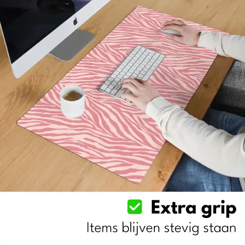 Zebra - Print - Roze Muismat XXL klein 681 -sfeer3