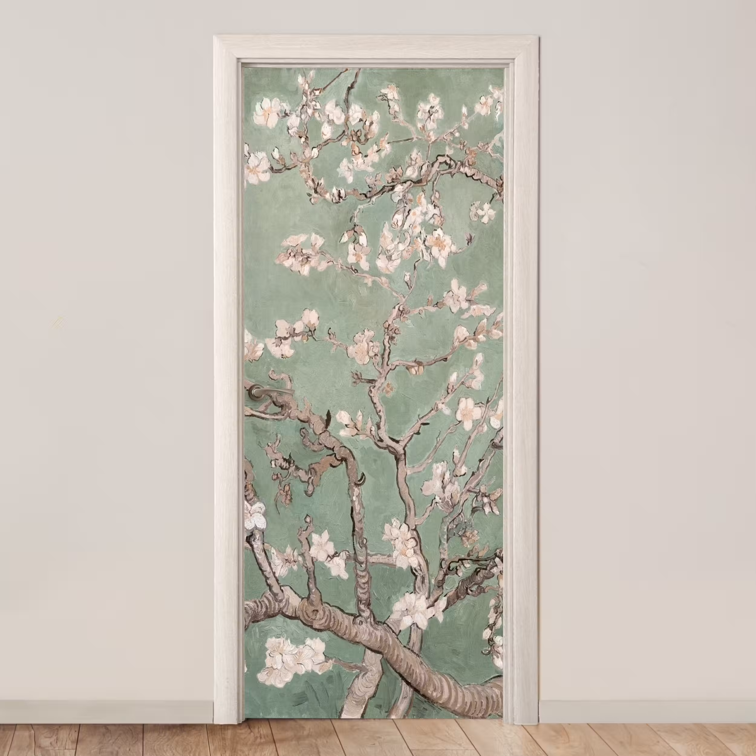 Door sticker - Almond Blossom - Art - Van Gogh - Green