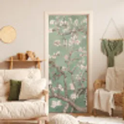 Amandelbloesem - Kunst - Van Gogh - Groen deurposter klein -sfeer2