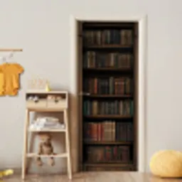 Boekenkast - Vintage - Bruin deurposter klein -sfeer4