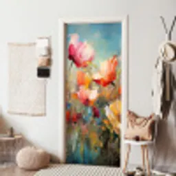 Bloemen - Watercolor - Kunst - Botanisch - Natuur deurposter klein -sfeer6