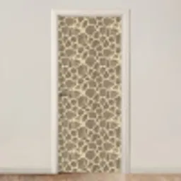 Giraf - Patroon - Beige - Bruin deurposter klein 289 -3d_beige