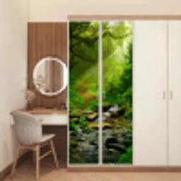 Jungle - Groen - Waterval - Natuur deurposter klein -sfeer3