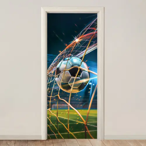 Voetbal - Goal - Sport - Jongens deurposter klein -3d_beige