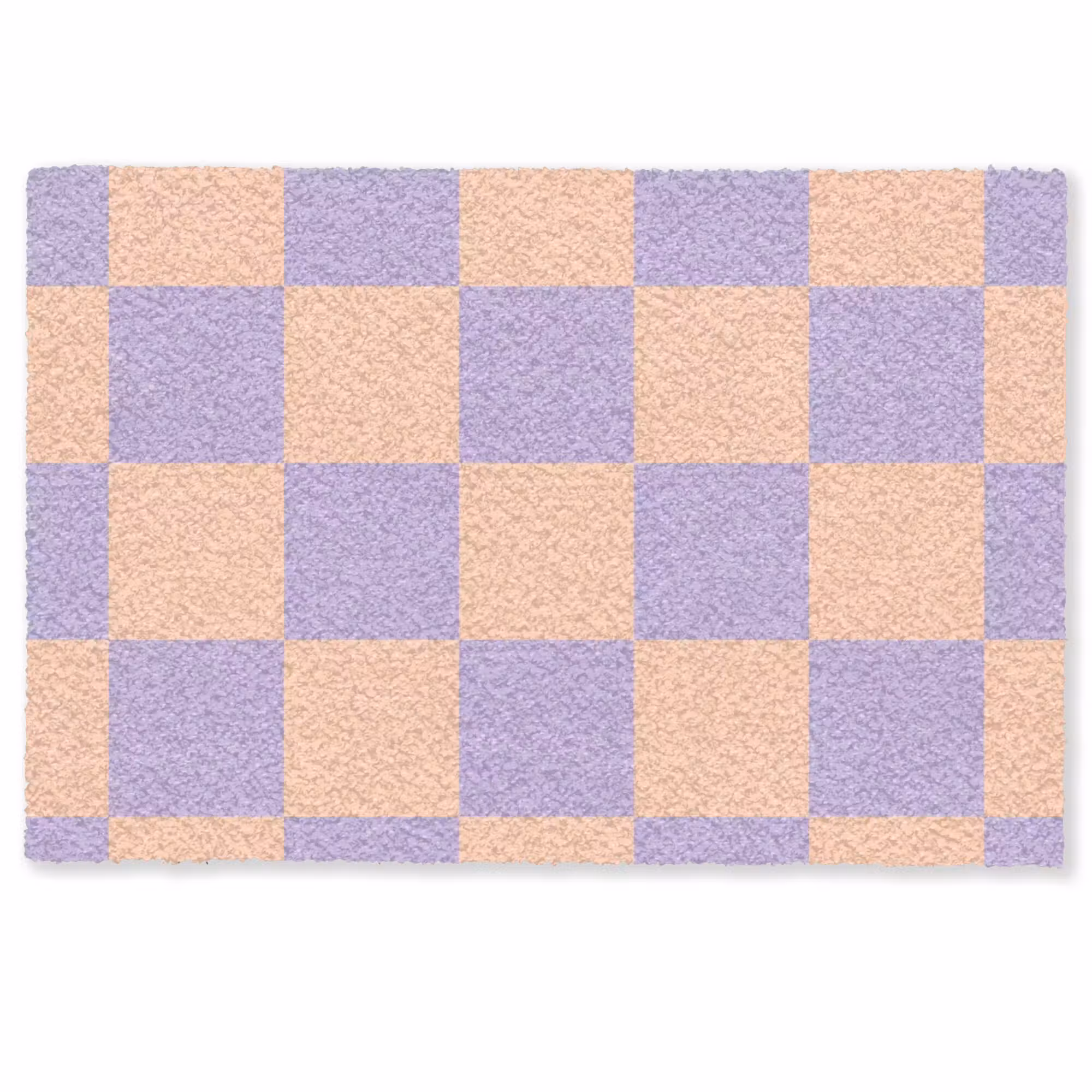 Doormat - Chessboard pattern - Purple - Pink - Cubes