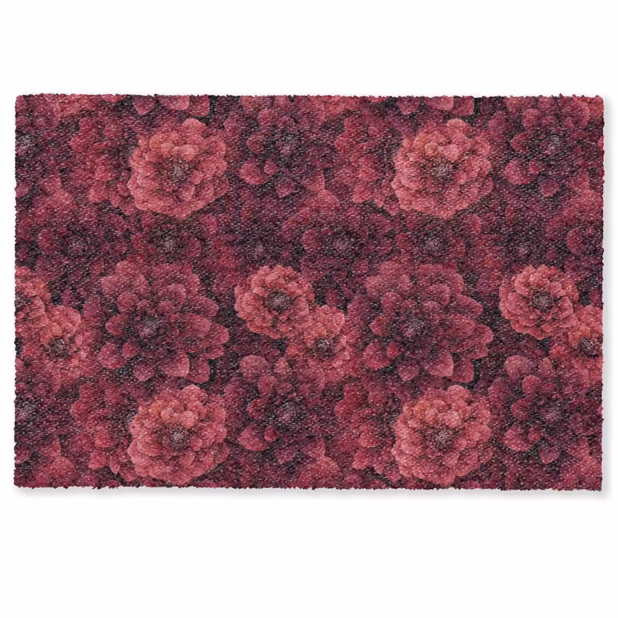 Doormat - Dahlias - Flowers - Red