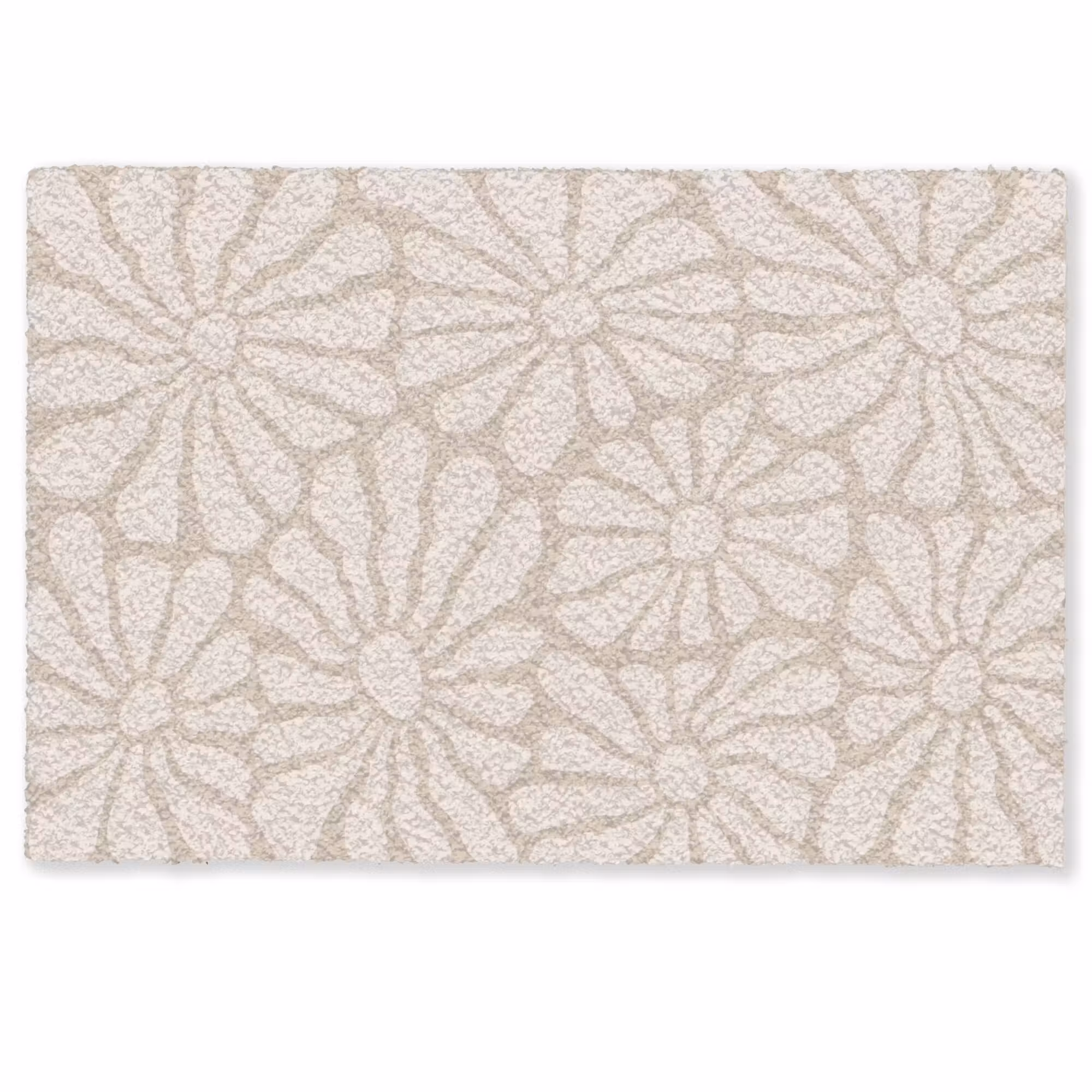 Doormat - Floral - Print - Beige - Brown - Minimalist