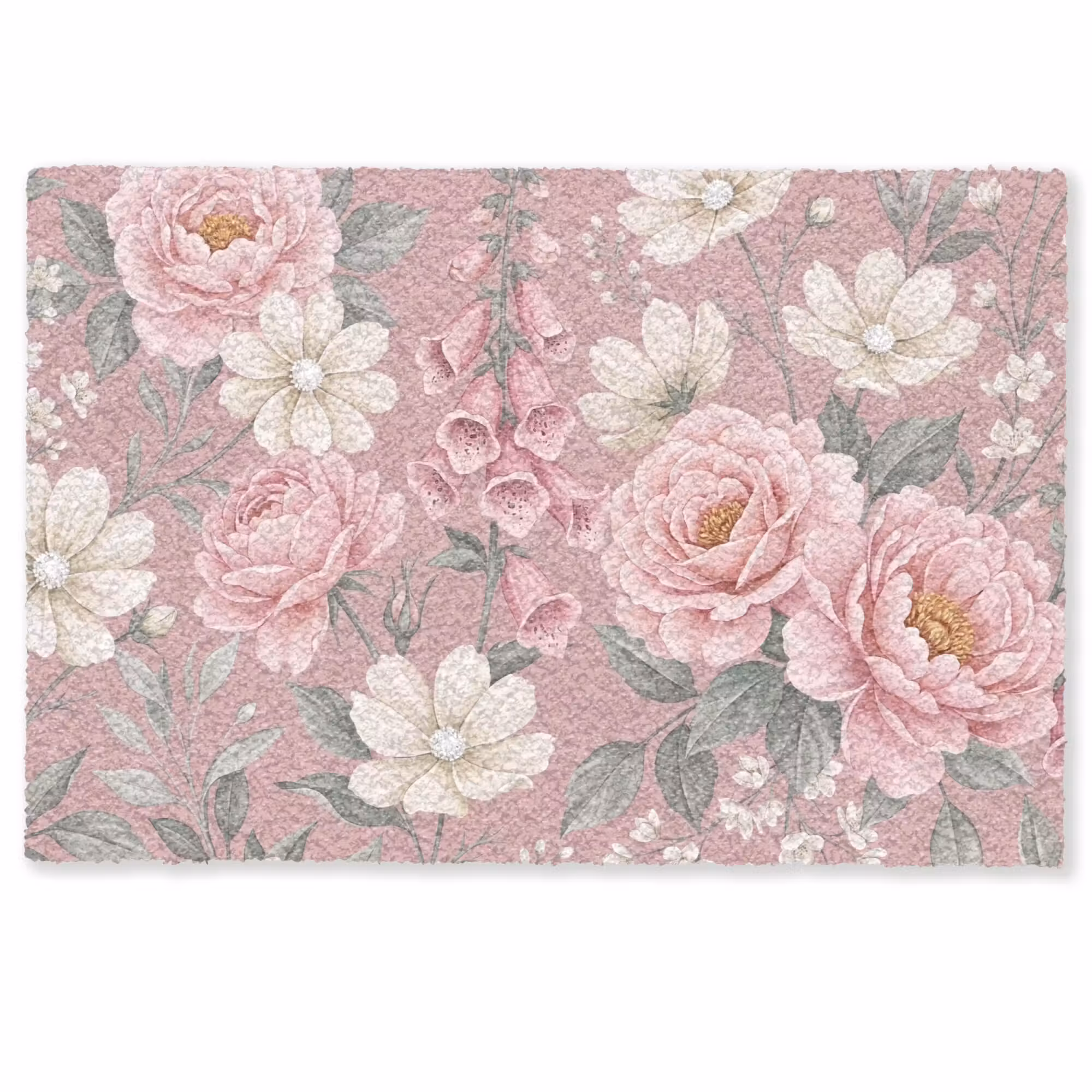 Doormat - Peonies - Foxglove - Pink