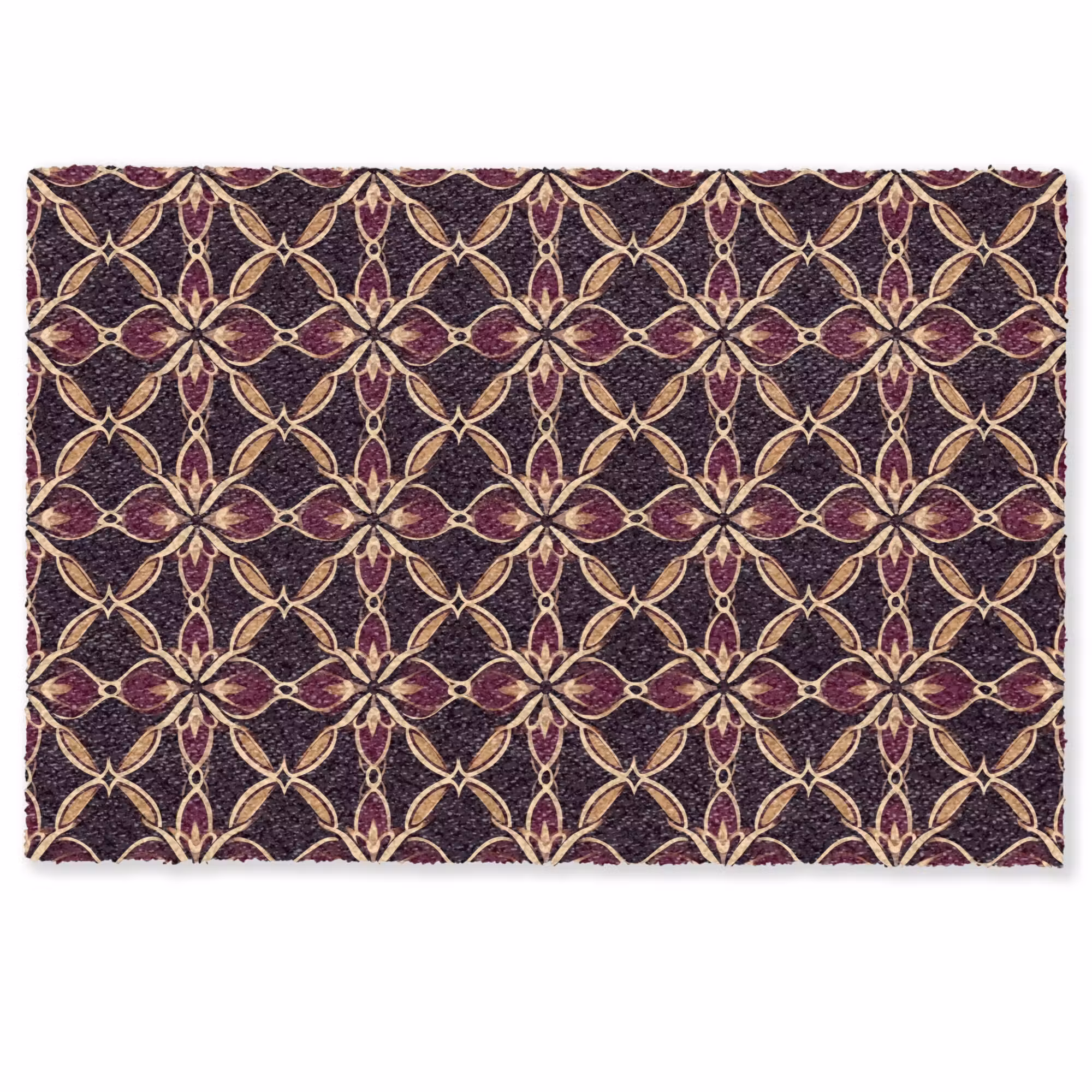 Doormat - Symmetrical - Tile - Burgundy