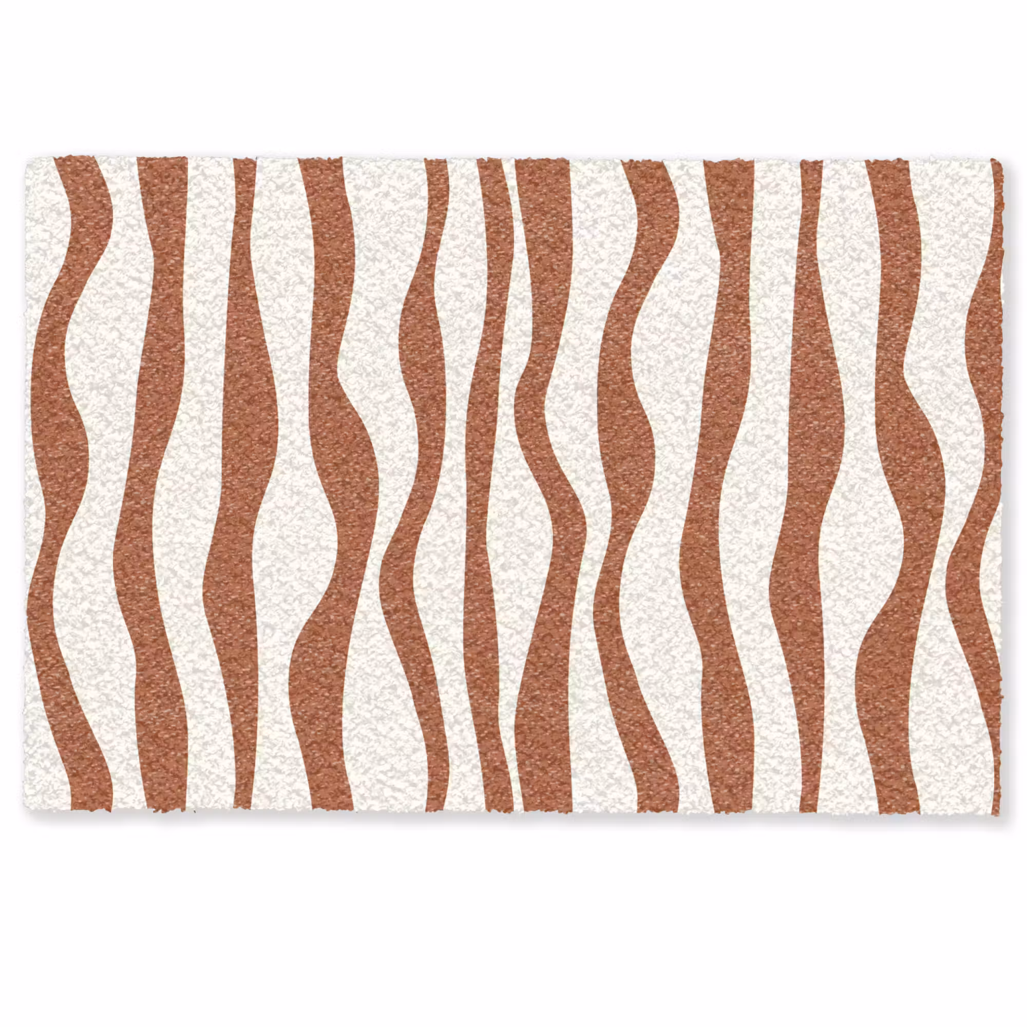 Doormat - Wavy lines - Stripes - Beige - Brown