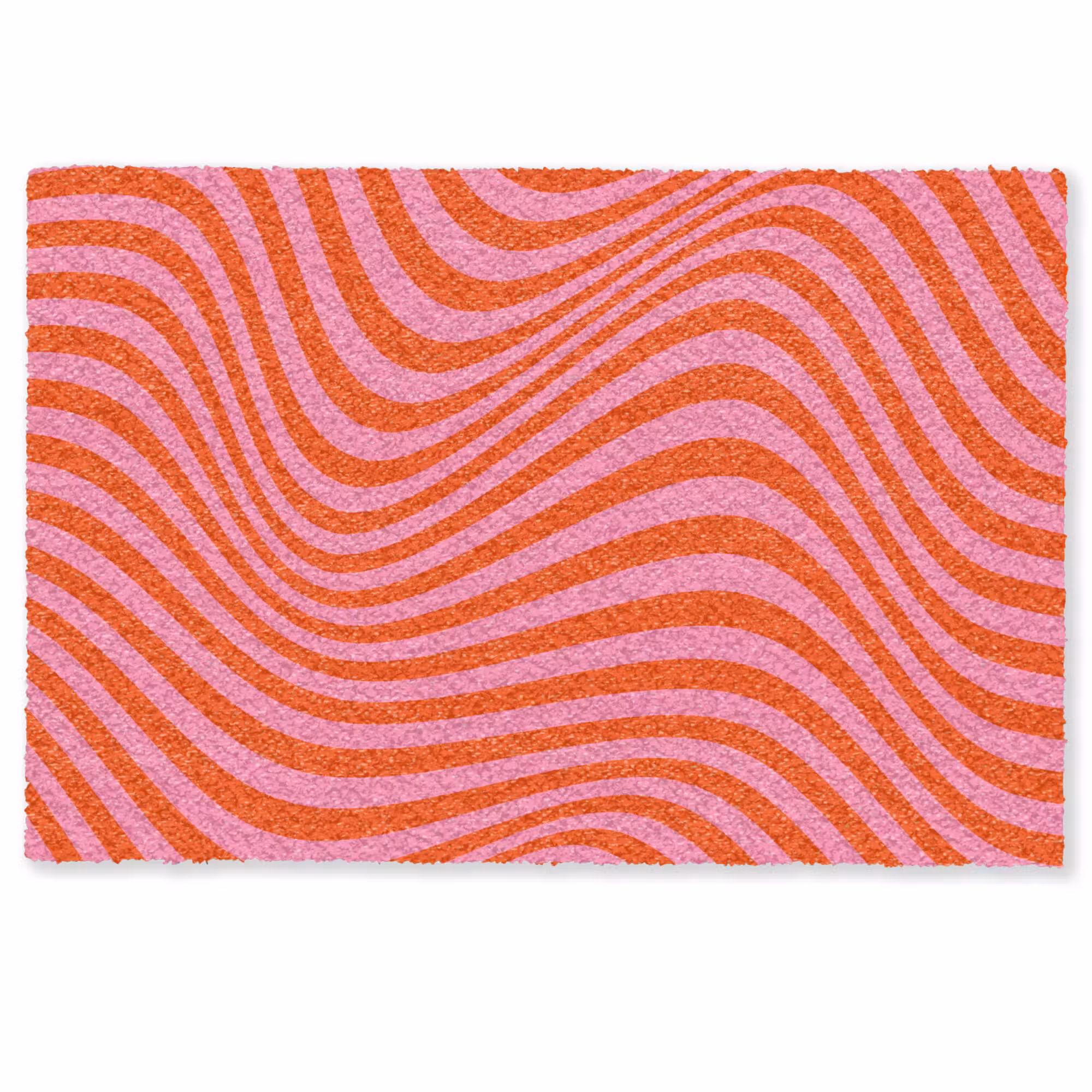 Doormat - Wavy pattern - Red - Pink - Lines