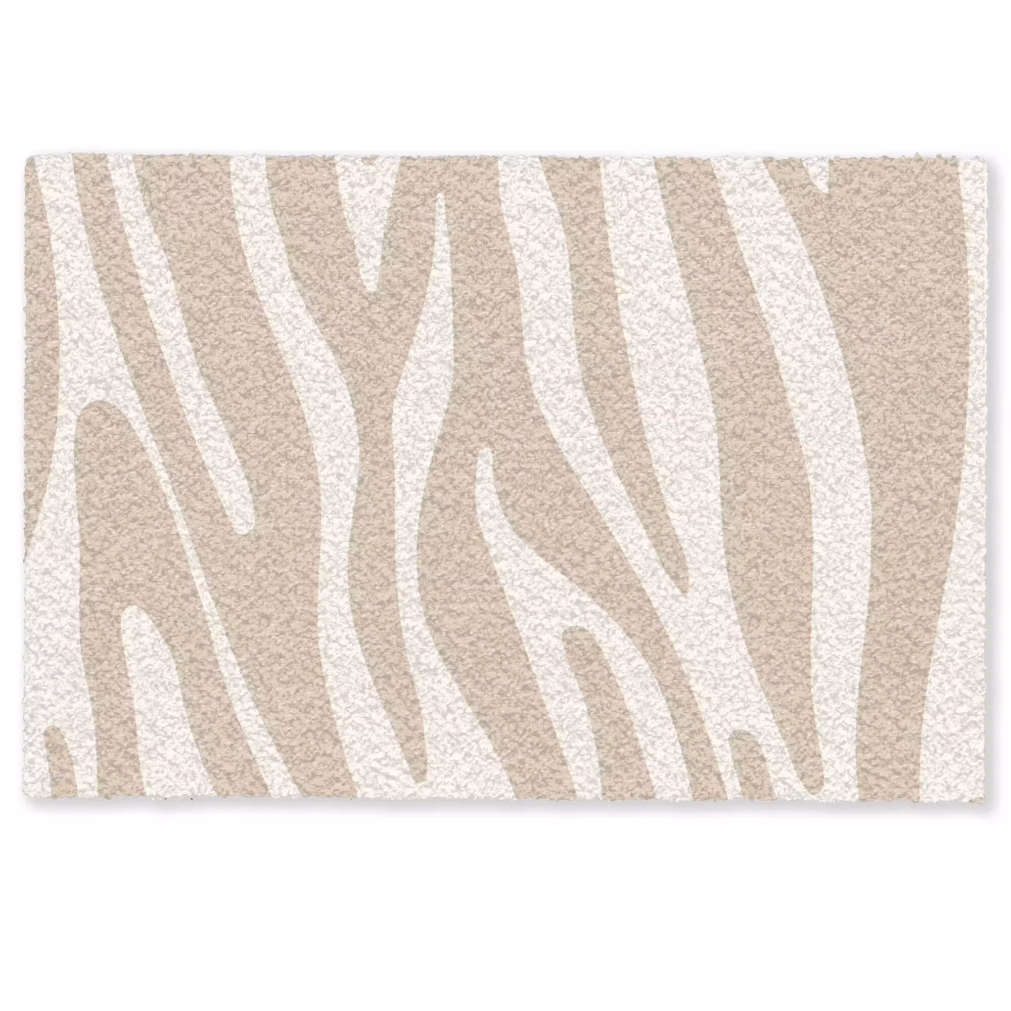 Doormat - Zebra print - Beige - White - Animal print