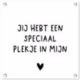 Een speciaal plekje in mijn hart - Spreuken - Quotes tuinposter los doek klein -3d