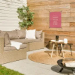 BBQ - Quote - Roze - Zomer tuinposter los doek klein -sfeer4