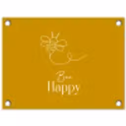 Bee Happy tuinposter los doek klein -3d