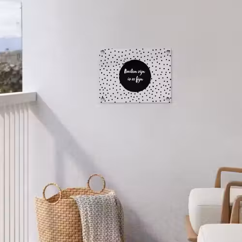 Buiten zijn is zo fijn - Quotes - Buiten - Tekst tuinposter los doek klein -sfeer8