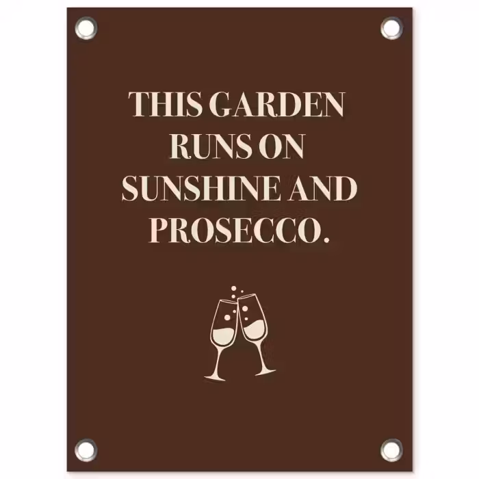 Bruin - Zomer - Quote - Drinken tuinposter los doek klein -3d