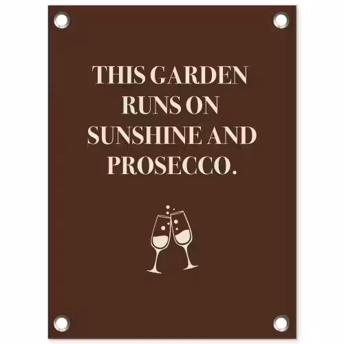 Bruin - Zomer - Quote - Drinken tuinposter los doek klein -3d
