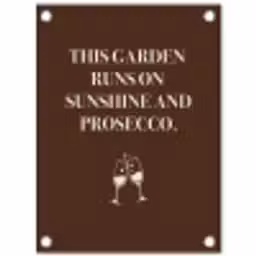Bruin - Zomer - Quote - Drinken tuinposter los doek klein -3d