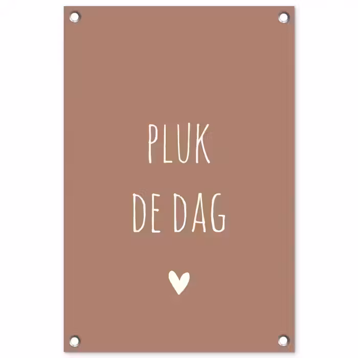 Carpe diem - Spreuken - Pluk de dag - Quotes tuinposter los doek klein -3d