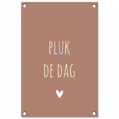 Carpe diem - Spreuken - Pluk de dag - Quotes tuinposter los doek klein -3d