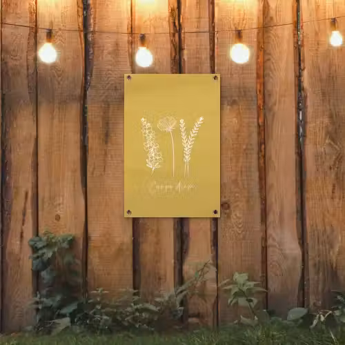 Carpe Diem met Bloemen tuinposter los doek klein -sfeer1