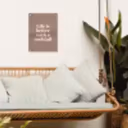Cocktail - Tekst - Patroon - Wit tuinposter los doek klein -sfeer7