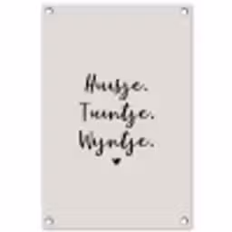 huisjetuintjewijntje-beige tuinposter los doek klein -3d