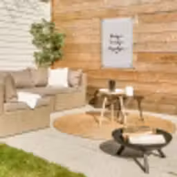 huisjetuintjewijntje-beige tuinposter los doek klein -sfeer4