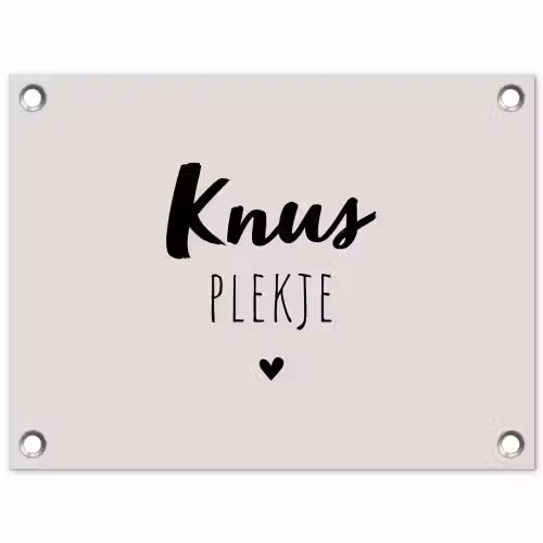 Knus plekje - Quotes - Tekst - Thuis tuinposter los doek klein -3d