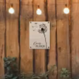 Knus Plekje met Paardenbloem tuinposter los doek klein -sfeer1