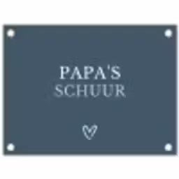 Papa's Schuur met Hart tuinposter los doek klein -3d
